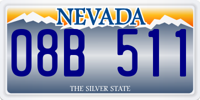 NV license plate 08B511