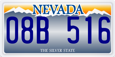 NV license plate 08B516