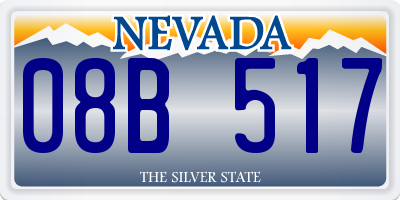 NV license plate 08B517