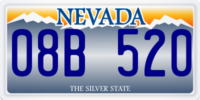 NV license plate 08B520