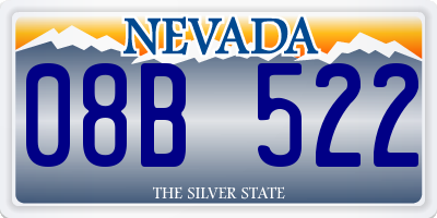 NV license plate 08B522