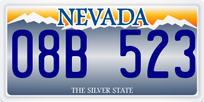 NV license plate 08B523