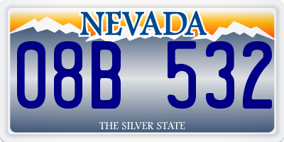 NV license plate 08B532