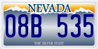 NV license plate 08B535