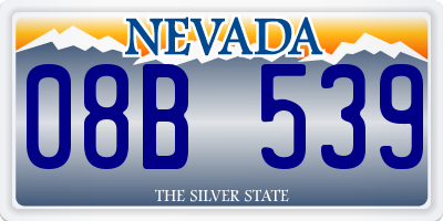 NV license plate 08B539