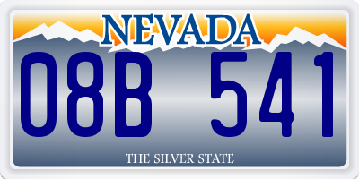 NV license plate 08B541