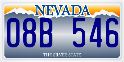 NV license plate 08B546