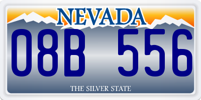 NV license plate 08B556