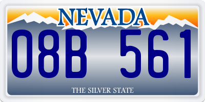NV license plate 08B561