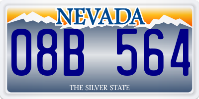 NV license plate 08B564