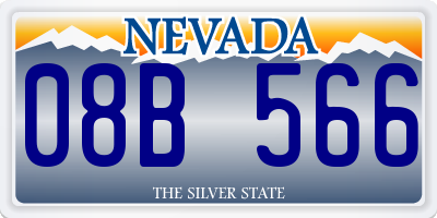 NV license plate 08B566