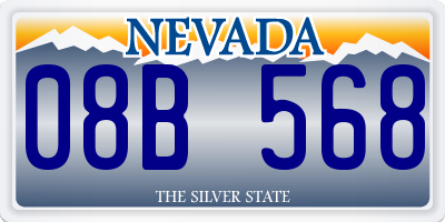 NV license plate 08B568