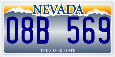 NV license plate 08B569