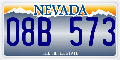 NV license plate 08B573