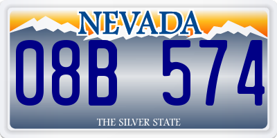 NV license plate 08B574