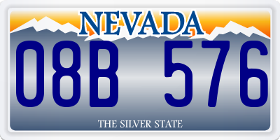 NV license plate 08B576