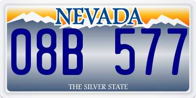 NV license plate 08B577