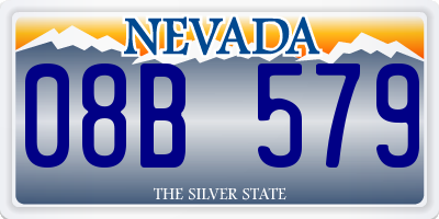 NV license plate 08B579