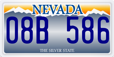 NV license plate 08B586