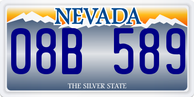 NV license plate 08B589