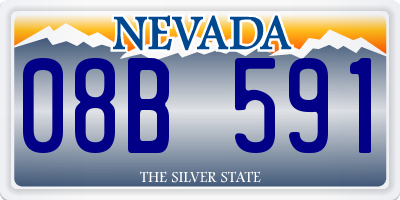 NV license plate 08B591