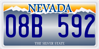 NV license plate 08B592