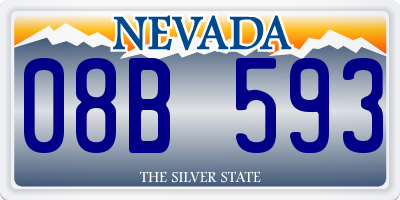 NV license plate 08B593