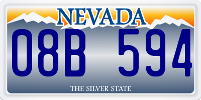 NV license plate 08B594