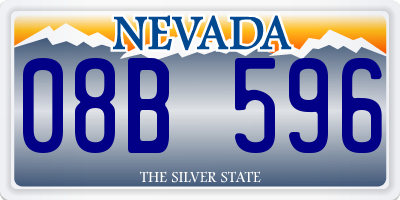 NV license plate 08B596