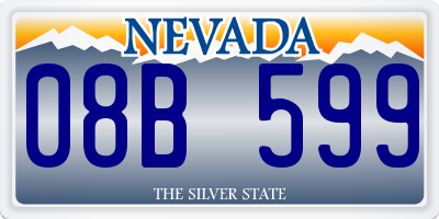 NV license plate 08B599