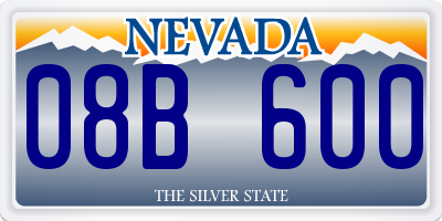 NV license plate 08B600