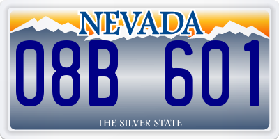 NV license plate 08B601