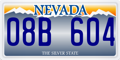 NV license plate 08B604