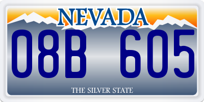 NV license plate 08B605