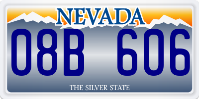 NV license plate 08B606