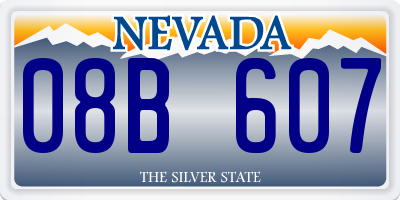 NV license plate 08B607