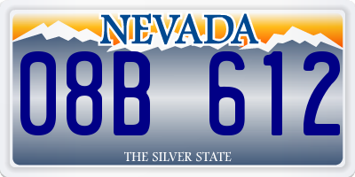 NV license plate 08B612