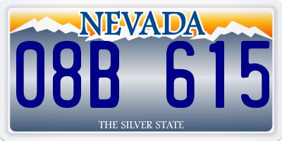 NV license plate 08B615