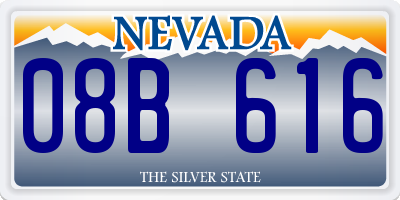 NV license plate 08B616