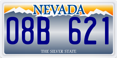 NV license plate 08B621