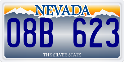 NV license plate 08B623