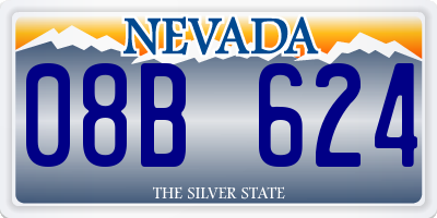 NV license plate 08B624