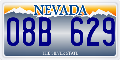 NV license plate 08B629