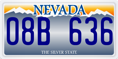 NV license plate 08B636