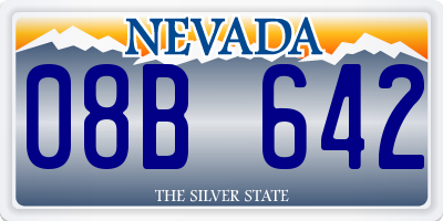 NV license plate 08B642