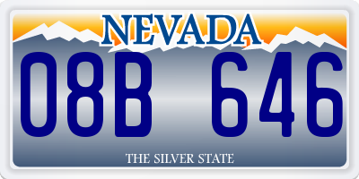 NV license plate 08B646