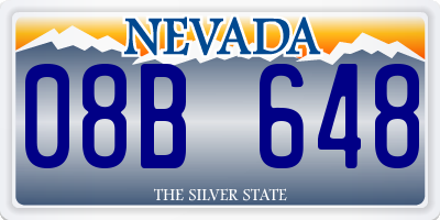 NV license plate 08B648