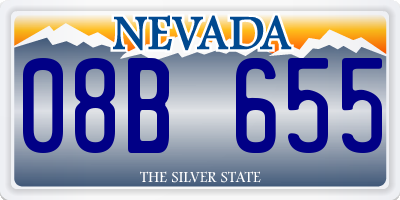 NV license plate 08B655