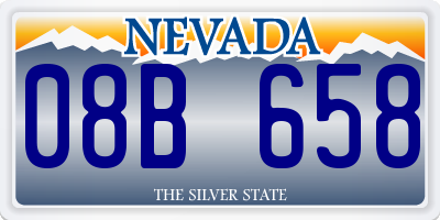 NV license plate 08B658