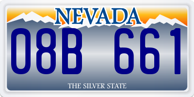 NV license plate 08B661